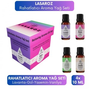 Rahatlatıcı Aroma Yağ Seti (Lavanta-Gül-Yasemin-Vanilya)